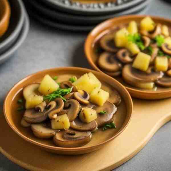 Свинина с шампиньонами и ананасом